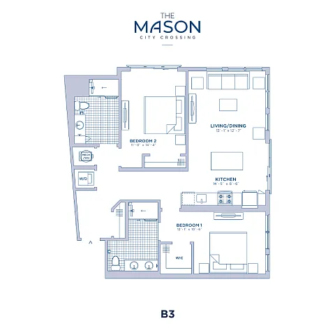 Floor plan The Mason at City Crossing - B3_M