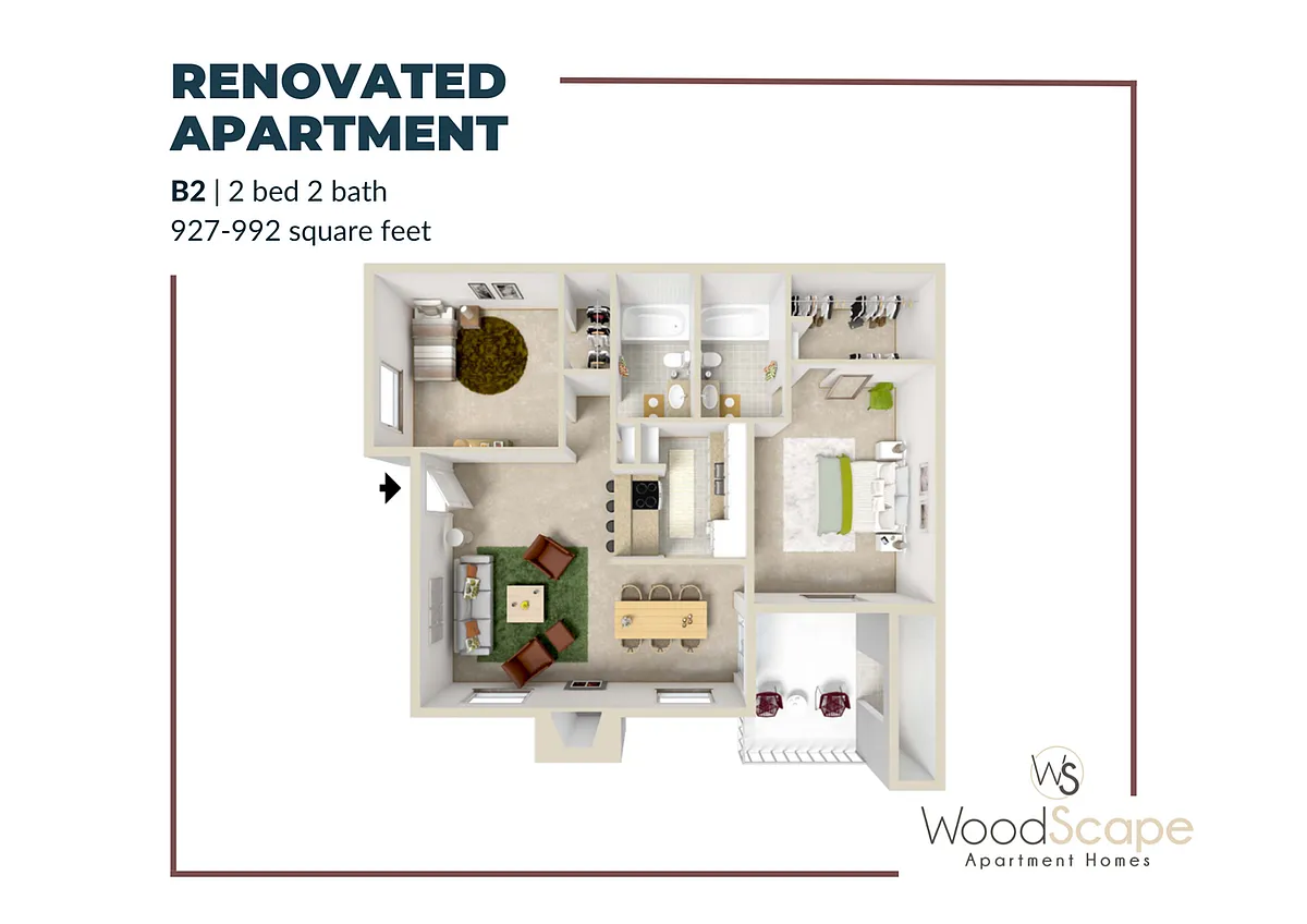 Floor plan B2 Renovated
