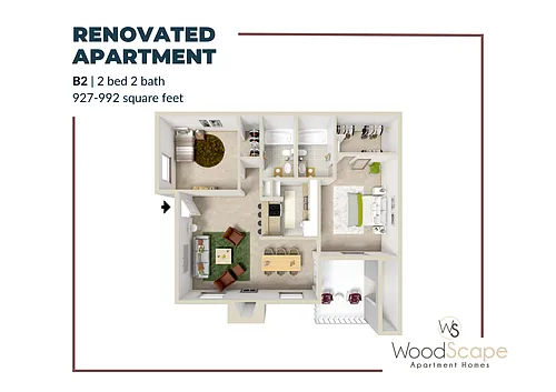 Floor plan B2 Renovated