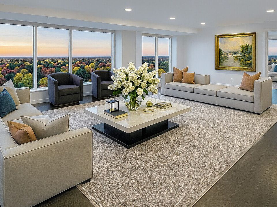 3 BEDROOM LIVING ROOM 37 FT. OF FLOOR-TO-CEILING WINDOWS