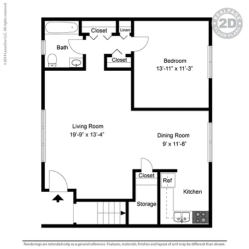 Floor plan 1 Bedroom