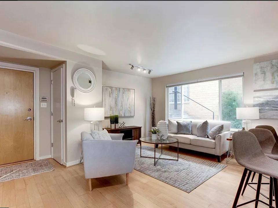 Modern Living Room with Large Windows