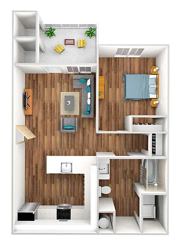 Floor plan One-Bedroom