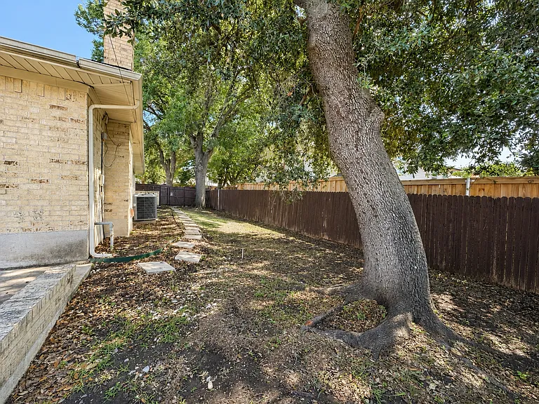 Fully fenced backyard