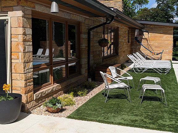 Patio and landscaping