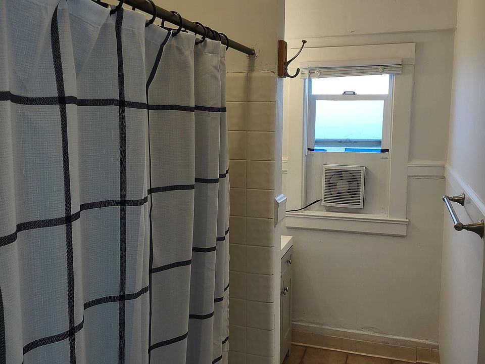 View from doorway into tub/shower
