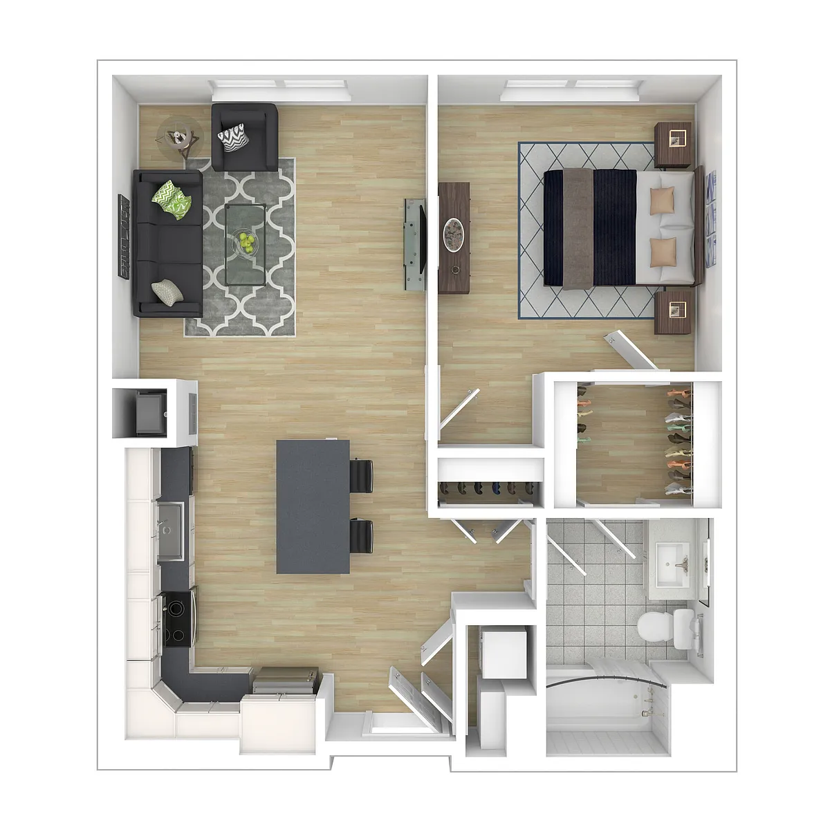 Floor plan 1 Bedroom