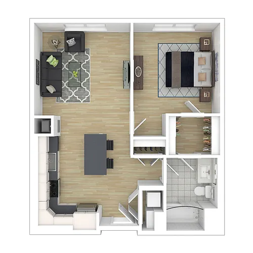 Floor plan 1 Bedroom