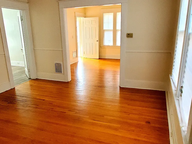 View from dining room into living room