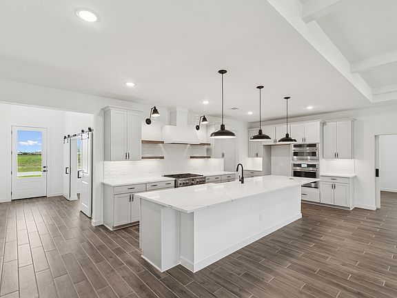 Kitchen with stainless-steel appliances