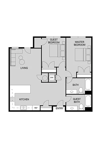 Floor plan Two Bedroom A