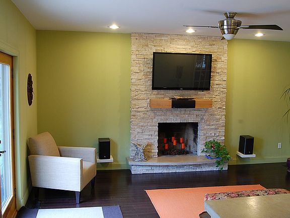 Family room fireplace
