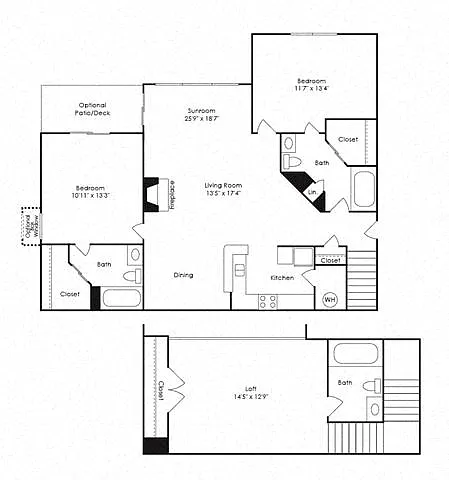 Floor plan C2 - 1352 sq. ft.