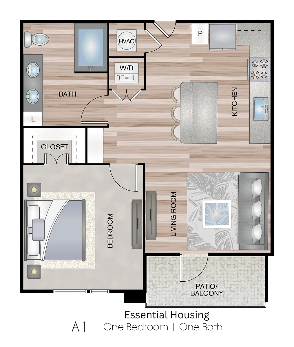 Floor plan One bedroom