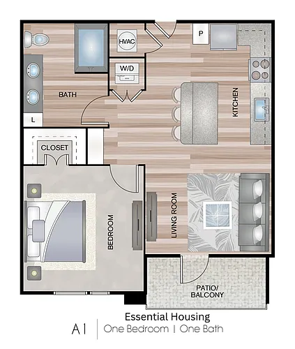 Floor plan One bedroom