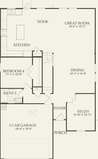 1st floor floor plan and measurements.