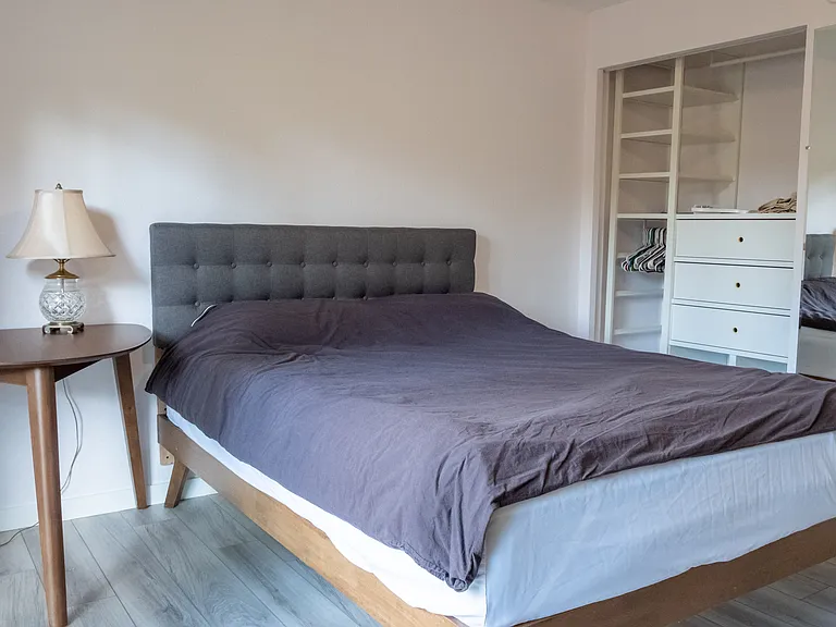 Queen bed. Bedding not included