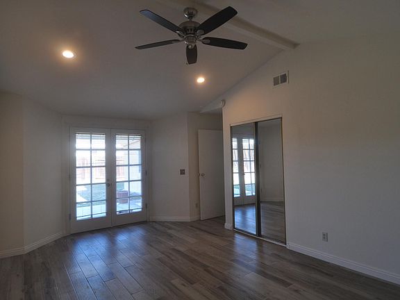 Master Bedroom with French doors going out to backyard