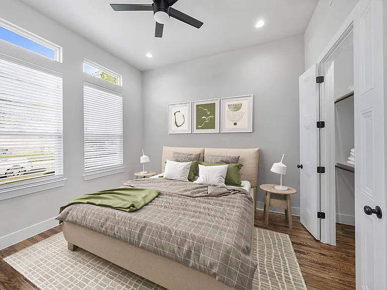Bedroom 6. This image shows a virtually furnished space. Bedrooms come unfurnished.