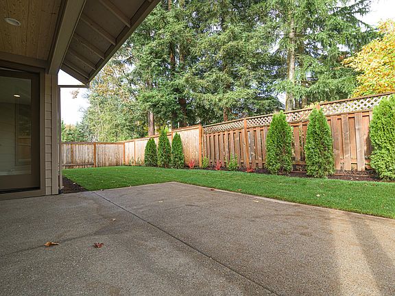 Back yard with covered patio