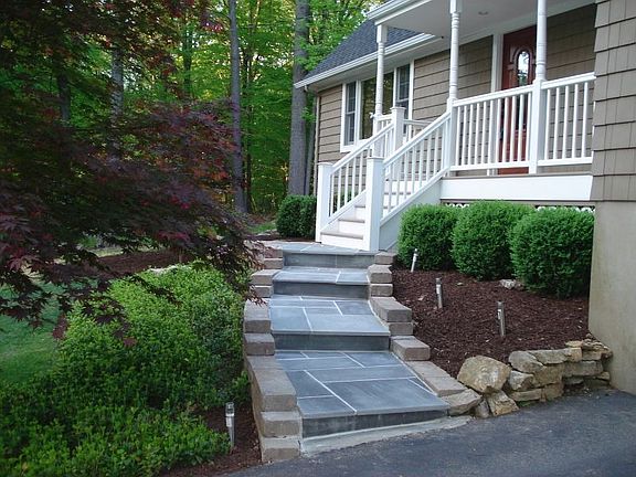 Brand New Blue Stone Walkway