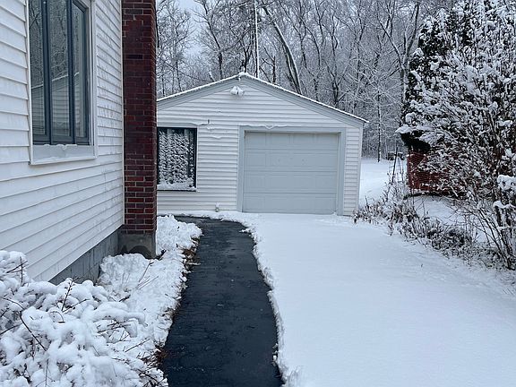 Driveway & detached garage
