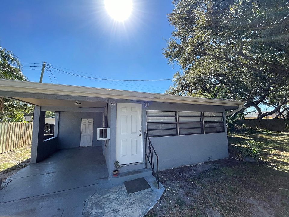 Front door and carport