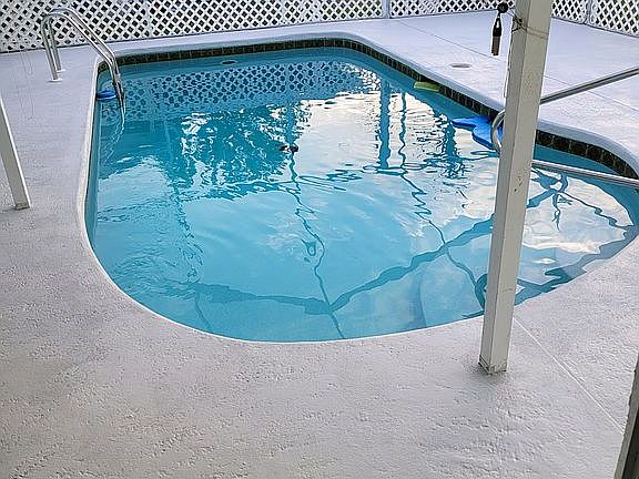 Pool deck painted pool paint