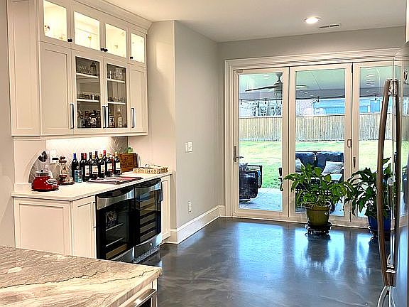 Beverage center; open patio