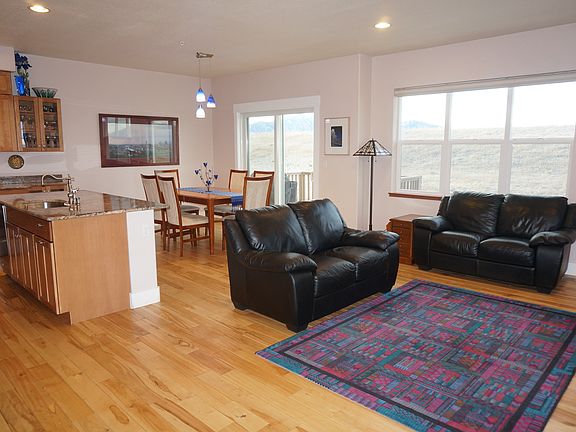 open living/dining/kitchen