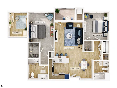 Floor plan The Lennox (Den)