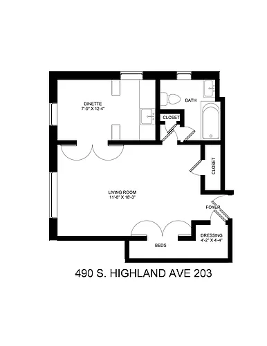 Floor plan Studio "03