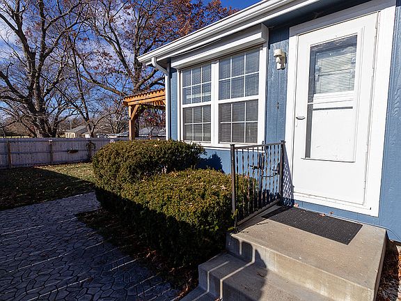 Back door. Fenced yard