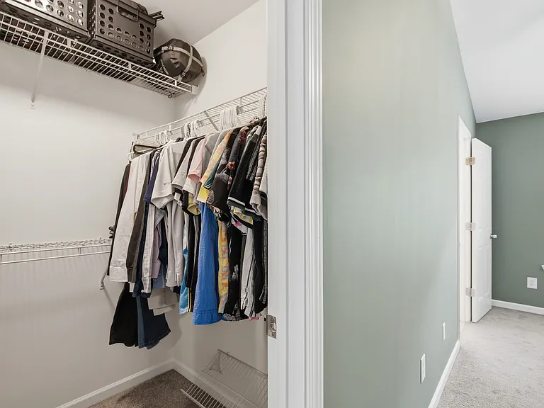 Master bedroom spacious closet