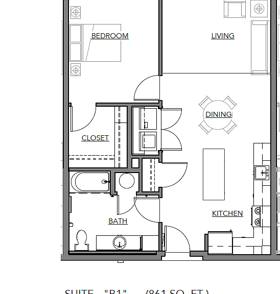 B1 - 861 sqft B1 - 861 sqft