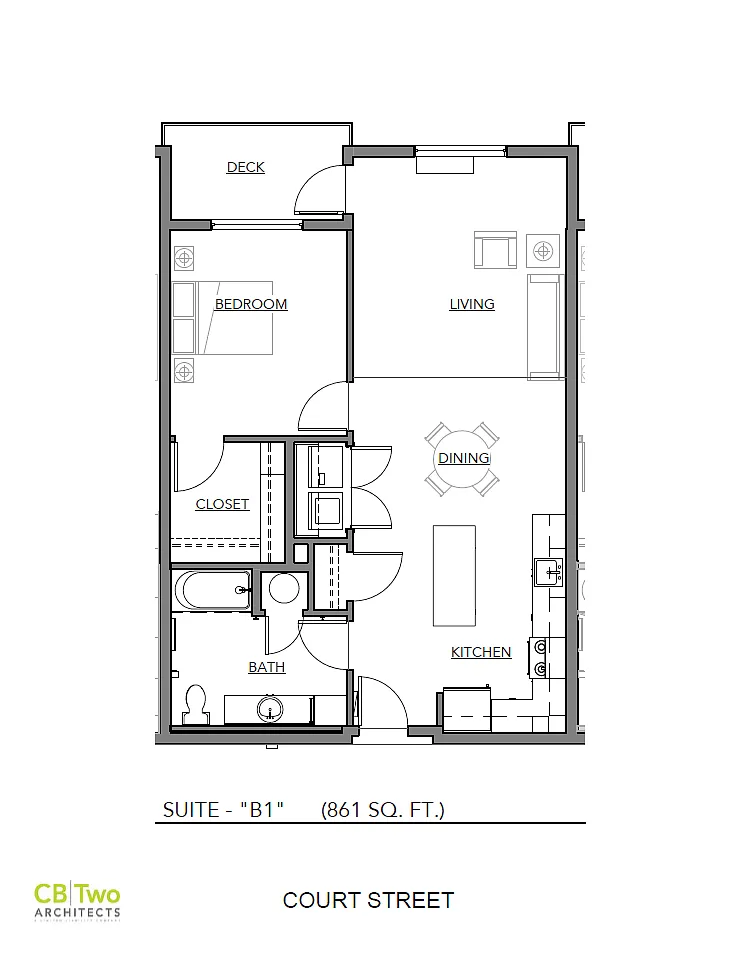 Floor plan B1-1X1