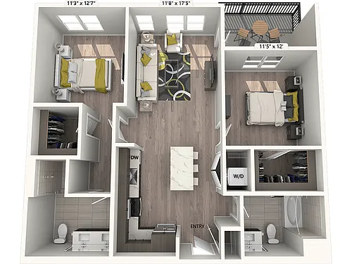 Floor plan B1S-Signature-1078sf