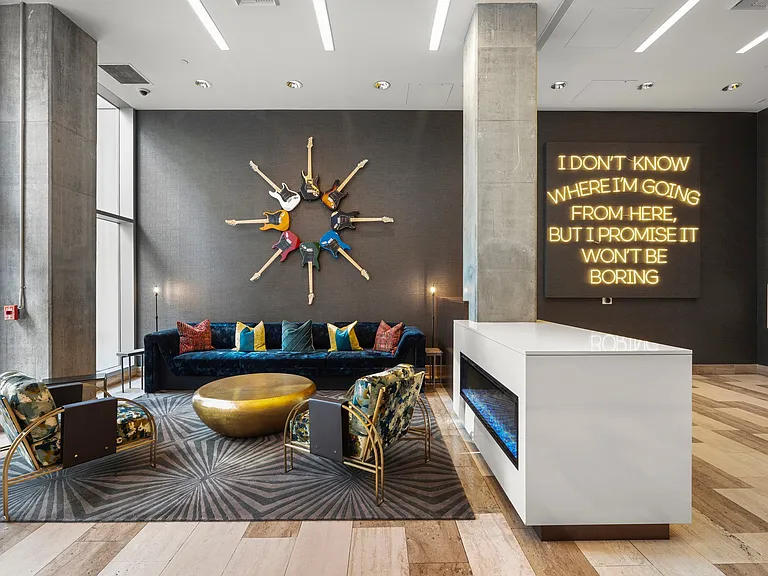 Lobby of 1600 Vine in Hollywood, CA.