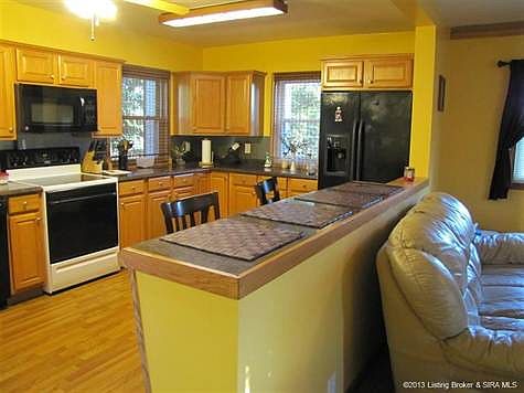 Updated kitchen with open floor plan