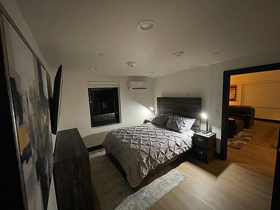 Bedroom with private bath and 65" 4k TV with Zone AC/heat.