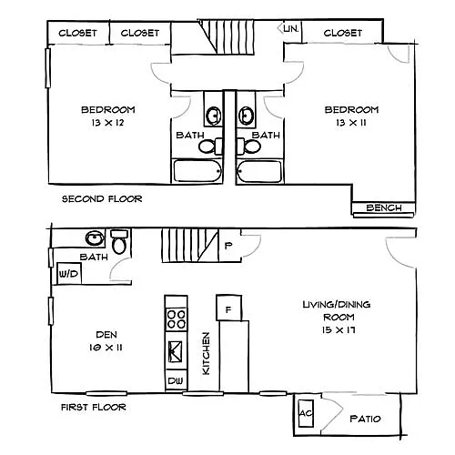 Floor plan The Gadsby Townhome Premier