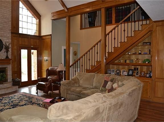 Den with Wood Laminate Floors