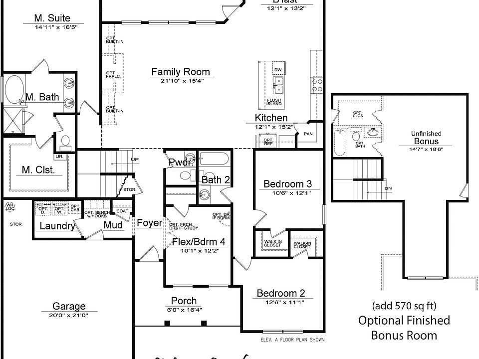 The Rockford-Front Entry Floor Plan