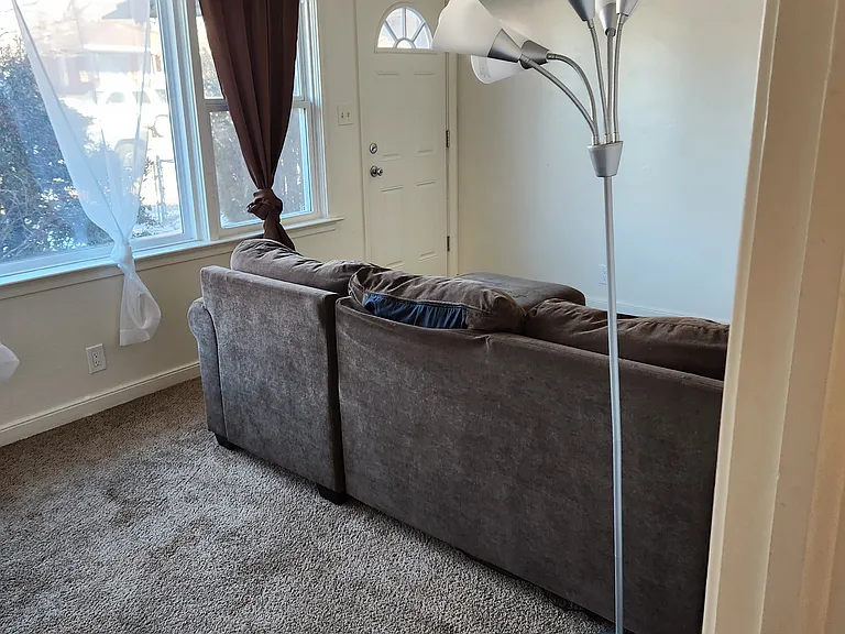 Living room with large windows