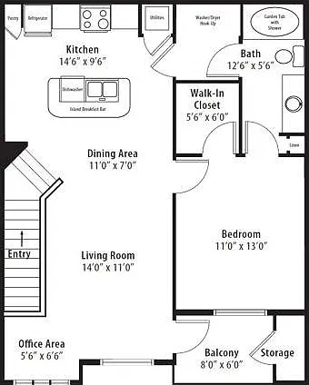 1 Bedroom 1 Bedroom