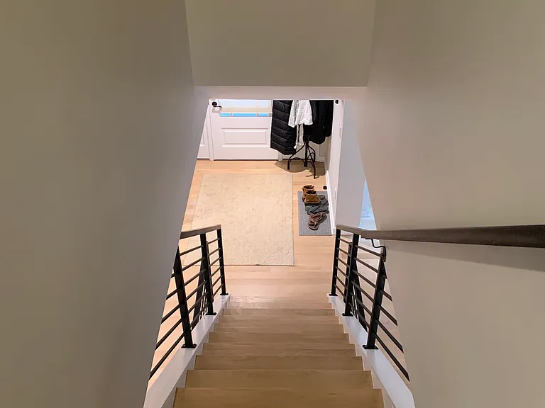 Stairs leading back to main level