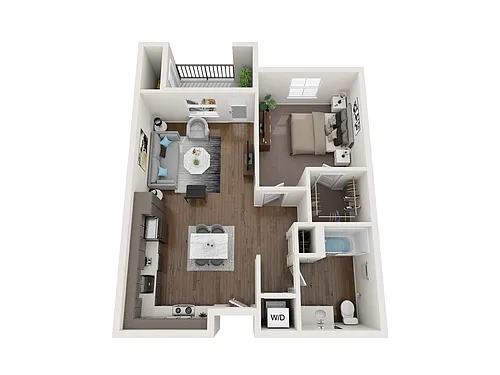 Floor plan 1 Bedroom 1 Bathroom