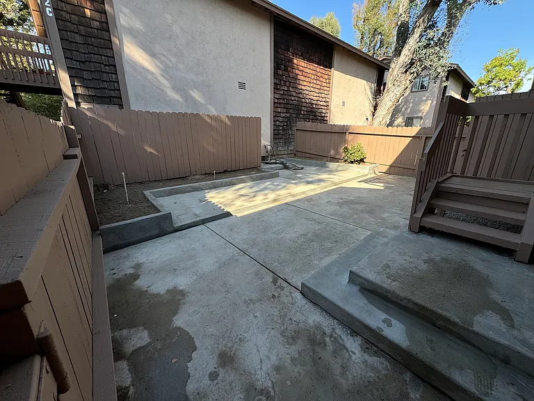 Backyard view from gate entrance