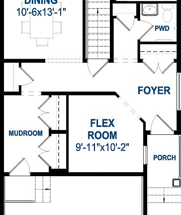 A blackline drawing of the Waterton 24 model by Brookfield Residential.