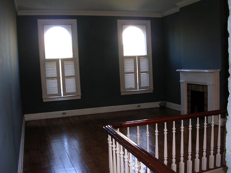 Large living room with a fire place